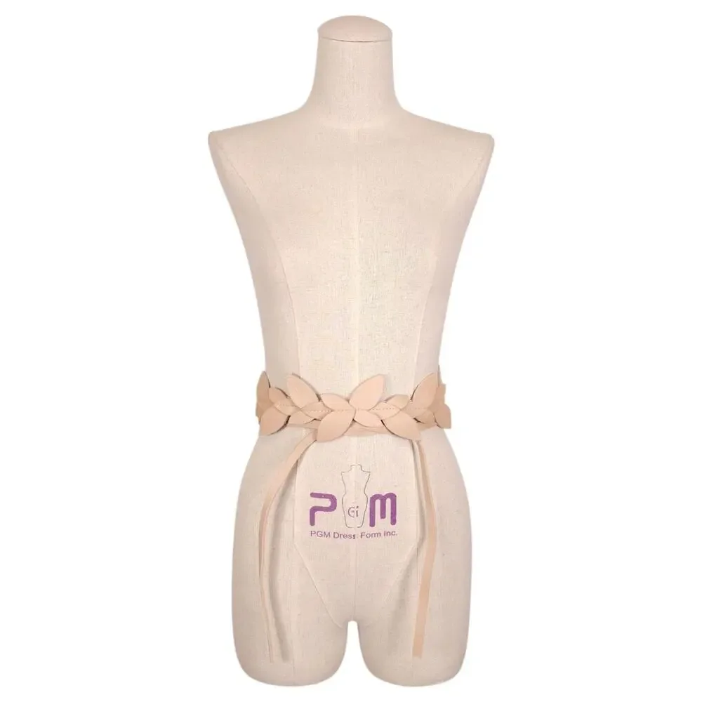 ADA Wrap Belt Anthropologie Beige Leather Leaves